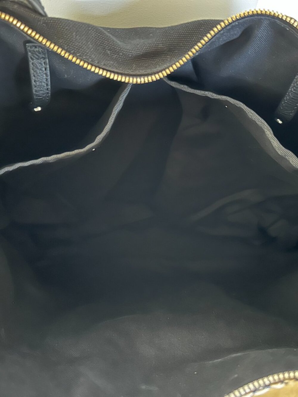 WANT Les Essentiels: Gently Used O'Hare Canvas Tote in Black/Gray Chevron - Picture 6 of 6